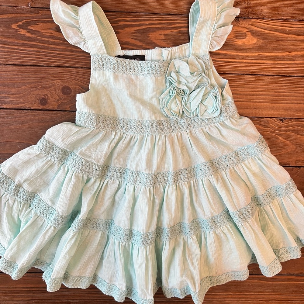 Calvin Klein Jeans Charming Mint Green Girls  Dress